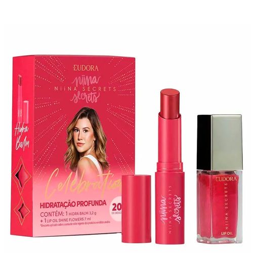 Kit Eudora Niina Secrets Celebration Hydra Balm 3,2g + Lip Oil 7ml Kit Kit Eudora Niina Secrets Celebration Hydra Balm 3,2g + Lip Oil 7ml Kit