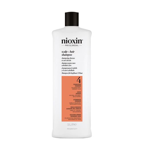 Shampoo Nioxin para Cabelo Colorido, Seco, Danificado com Afinamento Avançado Sistema 4 1000ml 1000 ml Shampoo Nioxin para Cabelo Colorido, Seco, Danificado com Afinamento Avançado Sistema 4 1000ml 1000 ml