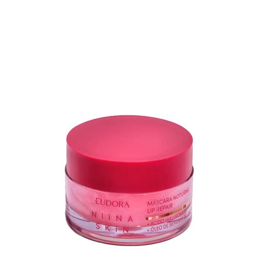 Máscara Labial Noturna Eudora Niina Skin Lip Repair 9g Rosa