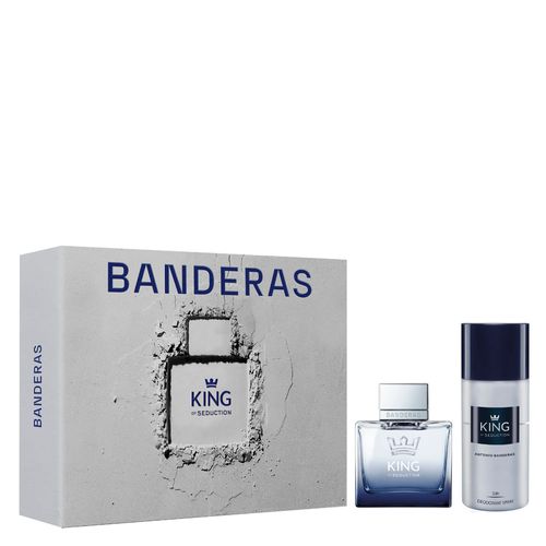 Kit Perfume Banderas King of Seduction For Men Masculino - Eau de Toilette 100ml + Desodorante 150ml Coffret Kit Perfume Banderas King of Seduction For Men Masculino - Eau de Toilette 100ml + Desodorante 150ml Coffret