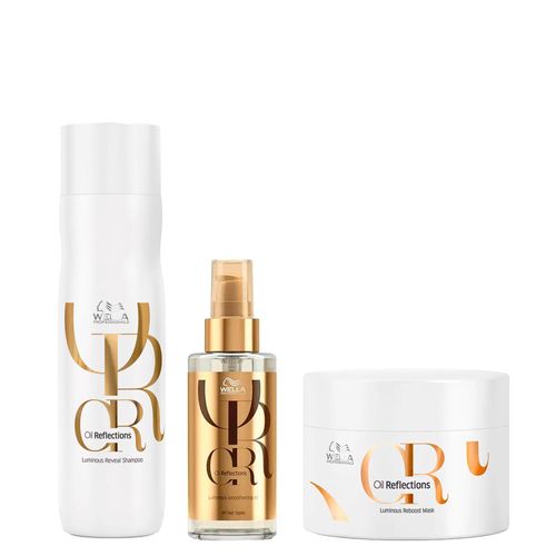 Kit Wella Professionals Oil Reflections Shampoo 300ml + Máscara 150ml + Óleo 100ml Kit Kit Wella Professionals Oil Reflections Shampoo 300ml + Máscara 150ml + Óleo 100ml Kit