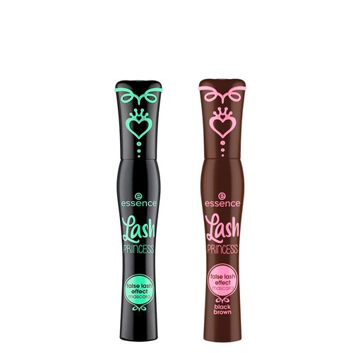 Kit Essence Máscara de Cílios Lash Princess Preta 12ml + Máscara de Cílios False Lash Effect Marrom 12ml Kit