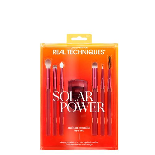 Kit Pinceis Real Techniques Solar Power Molten Metallic Rosa Kit Pinceis Real Techniques Solar Power Molten Metallic Rosa