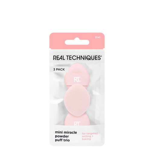 Kit Esponjas para Pó Real Techniques com 3 Unidades Rosa Kit Esponjas para Pó Real Techniques com 3 Unidades Rosa