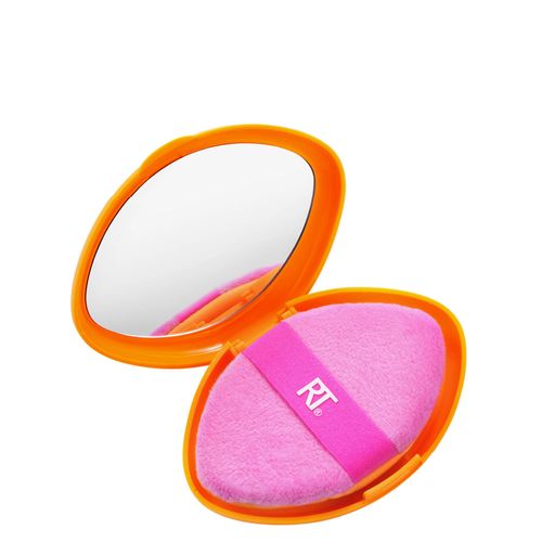 Esponja Puff 2 em 1 Real Techniques com Estojo Laranja