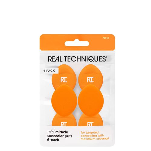 Kit Esponjas Mini para Corretivo Real Techniques com 6 Unidades Laranja Kit Esponjas Mini para Corretivo Real Techniques com 6 Unidades Laranja