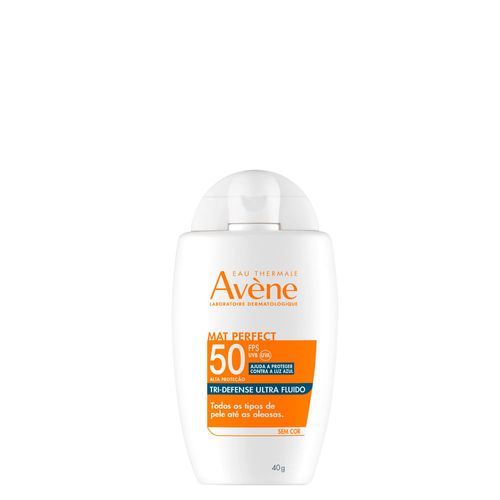Protetor Solar Facial Avène Mat Perfect Tri-Defense Ultra Fluido Sem Cor Fps 50 40g Sem Cor
