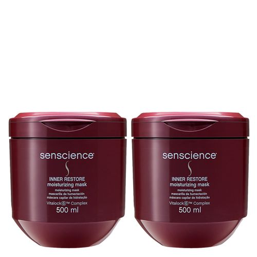 Kit Senscience Inner Restore Moisturizing - Máscara de Hidratação 500ml - 2 Unidades Kit Kit Senscience Inner Restore Moisturizing - Máscara de Hidratação 500ml - 2 Unidades Kit