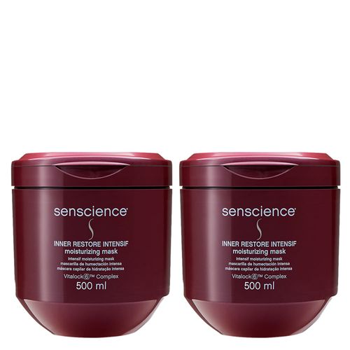 Kit Senscience Inner Restore Intensif - Máscara de Hidratação 500ml - 2 Unidades Kit