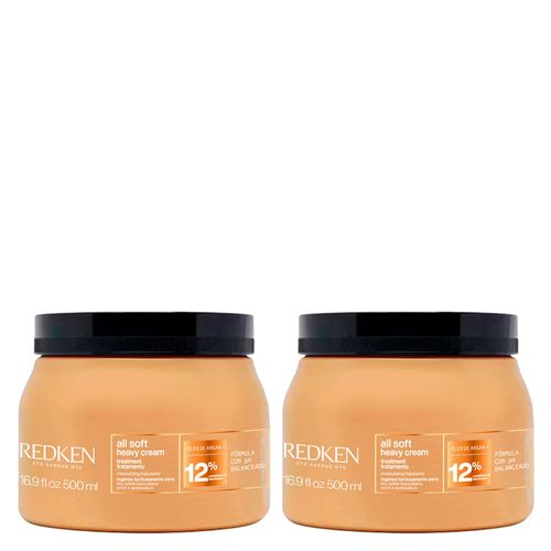 Kit Redken All Soft Heavy - Máscara de Hidratação 500ml - 2 Unidades Kit