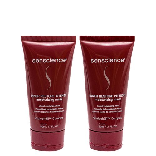 Kit Senscience Inner Restore Intensif - Máscara de Hidratação 50ml - 2 Unidades Kit Kit Senscience Inner Restore Intensif - Máscara de Hidratação 50ml - 2 Unidades Kit