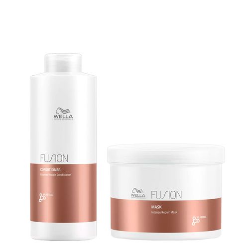 Kit Wella Professionals Fusion - Condicionador 1000ml + Máscara 500ml Kit