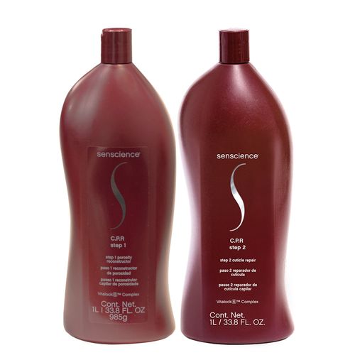 Kit Tratamento de Reconstrução Senscience C.P.R - Step 1 1000ml + Step 2 1000ml Kit Kit Tratamento de Reconstrução Senscience C.P.R - Step 1 1000ml + Step 2 1000ml Kit
