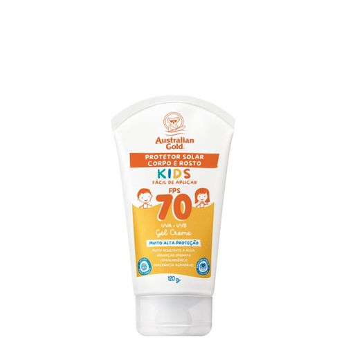 Protetor Solar Infantil Australian Gold Kids Corpo e Rosto FPS 70 - 120g FPS 70