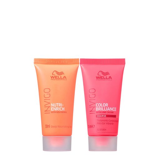 Kit Wella Professionals - Máscara Invigo Brilliance 30 ml + Máscara Invigo Nutri Enrich 30 ml Kit Kit Wella Professionals - Máscara Invigo Brilliance 30 ml + Máscara Invigo Nutri Enrich 30 ml Kit