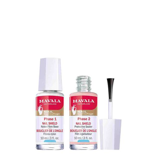 Kit Mavala Nail-Shield - Reforço e Proteção para Unhas Incolor 2 X 10ml -