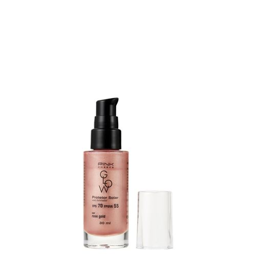 Protetor Solar Facial com Iluminador Pink Cheeks Glow Fps 70 Fpuva 55 Rose Gold 30ml Rose Gold Protetor Solar Facial com Iluminador Pink Cheeks Glow Fps 70 Fpuva 55 Rose Gold 30ml Rose Gold
