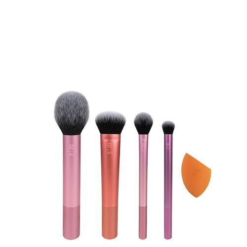 Kit de Pincéis para Maquiagem Real Techniques Everyday Essentials Set Roxo - Kit de Pincéis para Maquiagem Real Techniques Everyday Essentials Set Roxo -
