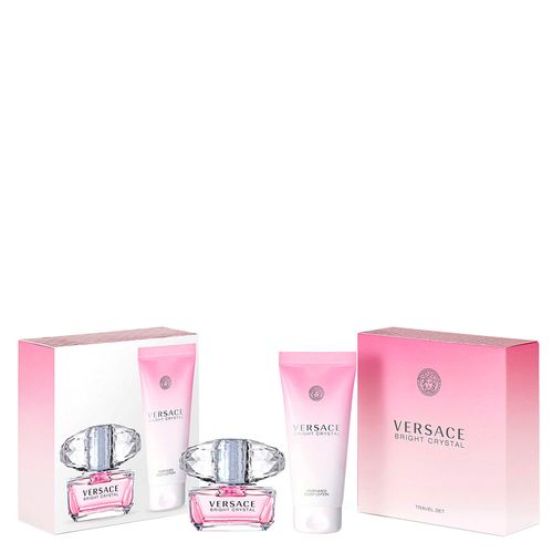 Kit Perfume Versace Bright Crystal Feminino - Eau de Toilette 50ml + Loção Corporal 100ml Coffret