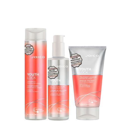 Kit Youth Joico - Shampoo 300ml + Máscara 150ml + Leave-In 177ml Kit