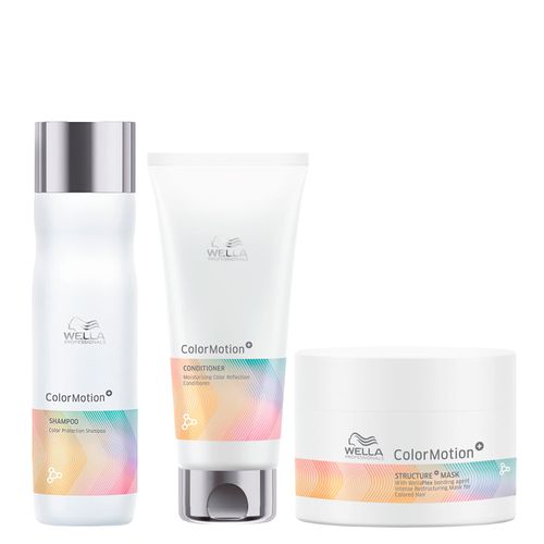 Kit Capilar Wella Professional Color Motion - Shampoo 250ml + Condicionador 200ml + Máscara 150ml Kit