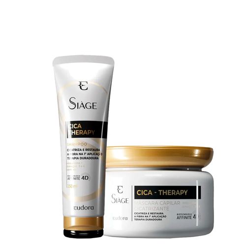 Kit Eudora Siàge Cica Therapy - Shampoo 250ml + Máscara Cicatrizante 250ml Kit