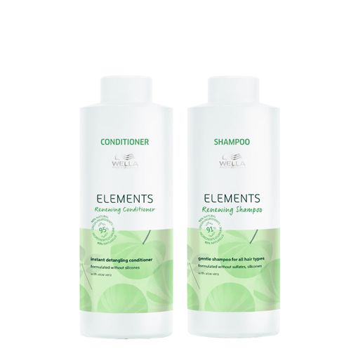 Kit Wella Professionals Elements Renewing - Shampoo 1000ml + Condicionador 1000ml Kit