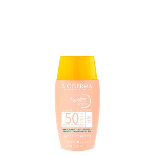 Protetor Solar Facial Matte Fps 50+ Bioderma Photoderm Nude Touch Muito Claro 40ml Muito Claro