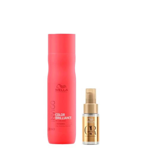 Kit Wella Professionals Invigo Color Brilliance - Shampoo 250ml + Óleo Capilar 30ml Kit Kit Wella Professionals Invigo Color Brilliance - Shampoo 250ml + Óleo Capilar 30ml Kit