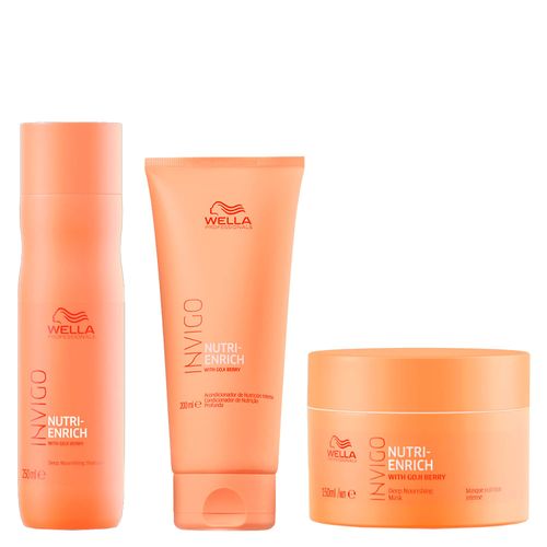 Kit Wella Professionals Invigo Nutri Enrich - Shampoo 250ml + Condicionador 200ml + Máscara 150ml Kit