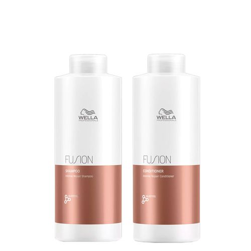 Kit Wella Professionals Fusion - Shampoo 1000ml + Condicionador 1000ml Kit Kit Wella Professionals Fusion - Shampoo 1000ml + Condicionador 1000ml Kit