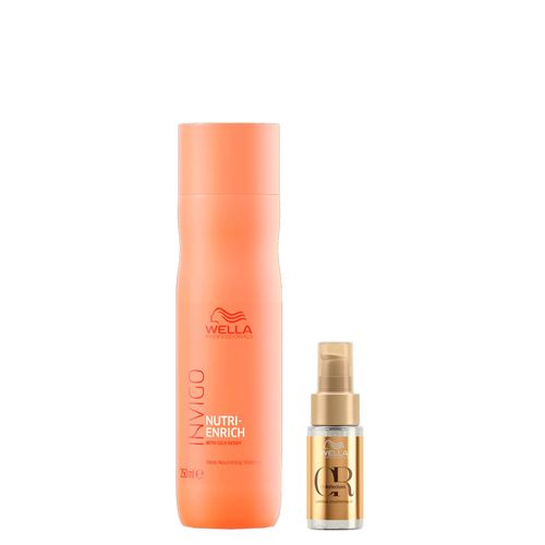 Kit Wella Professionals Invigo Nutri Enrich - Shampoo 250ml + Óleo Capilar 30ml Kit