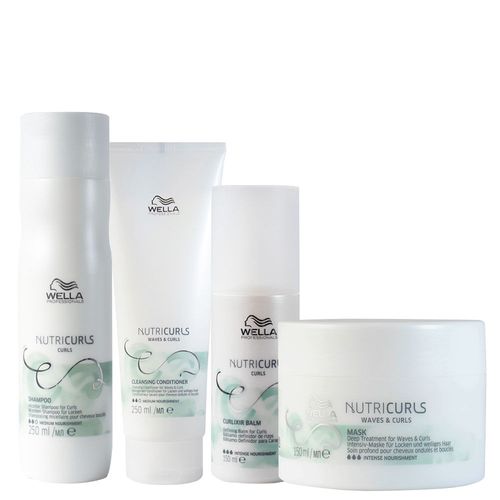 Kit Wella Professionals Nutricurls - Shampoo 250ml + Condicionador Co- Wash 250ml + Máscara 150ml + Leave- In 150ml Kit