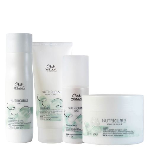 Kit Wella Professionals Nutricurls - Shampoo 250ml + Condicionador 200ml + Máscara 150ml + Leave- In 150ml Kit