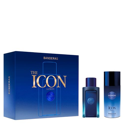 Kit Perfume Banderas The Icon Supreme Intense For Men Masculino - Eau de Parfum 100ml + Desodorante 150ml Coffret Kit Perfume Banderas The Icon Supreme Intense For Men Masculino - Eau de Parfum 100ml + Desodorante 150ml Coffret