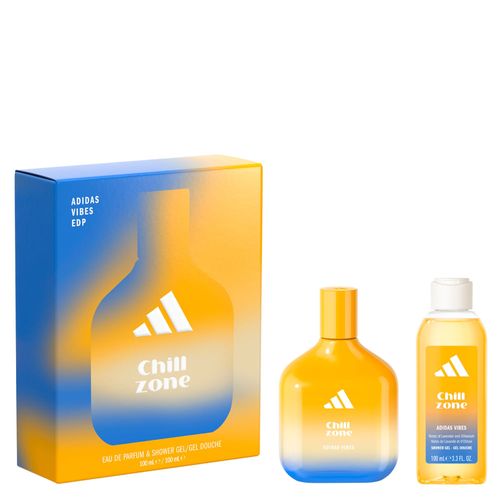 Kit Perfume Adidas Vibes Chill Zone Unissex - Eau de Parfum 100ml + Gel de Banho 100ml Coffret