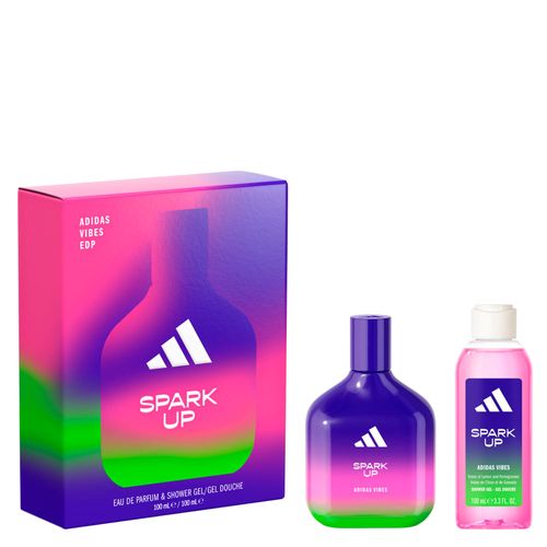 Kit Perfume Adidas Vibes Spark Up Unissex - Eau de Parfum 100ml + Gel de Banho 100ml Coffret