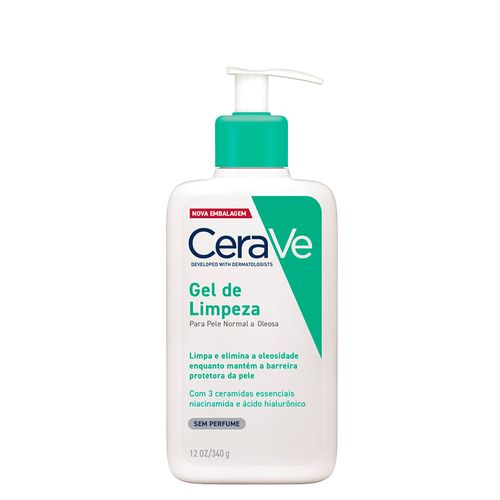 Gel de Limpeza Facial CeraVe para Peles Normais a Oleosas 340g 340 g