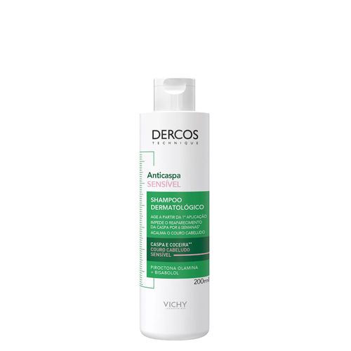 Shampoo Vichy Dercos Sensitive Anticaspa para Couro Cabeludo Sensível 200ml 200ml