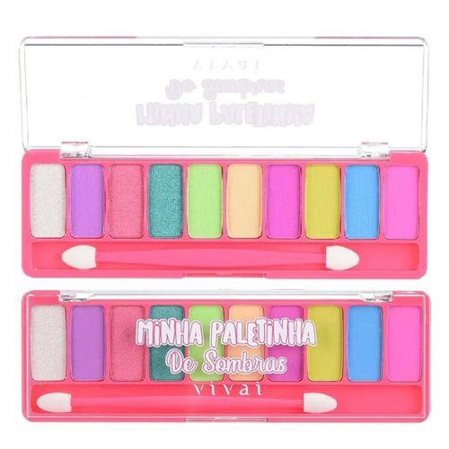 Paleta de sombras 10 Cores Teen Minha paletinha Vivai 4037.9.1 Paleta de sombras 10 Cores Teen Minha paletinha Vivai 4037.9.1