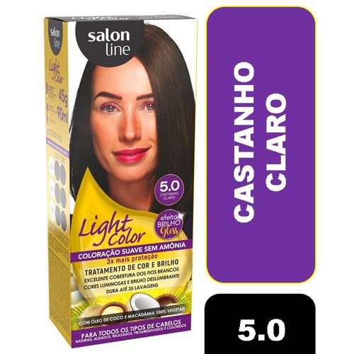Tintura Salon Line Light Color Cor:5.0 Castanho Claro Tintura Salon Line Light Color Cor:5.0 Castanho Claro
