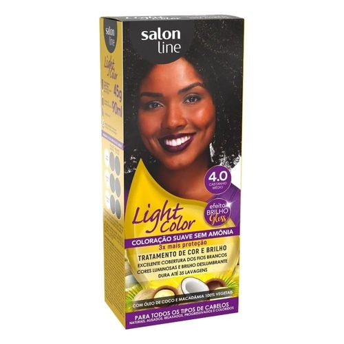 Tintura Salon Line Light Color Cor:4.0 Castanho Médio