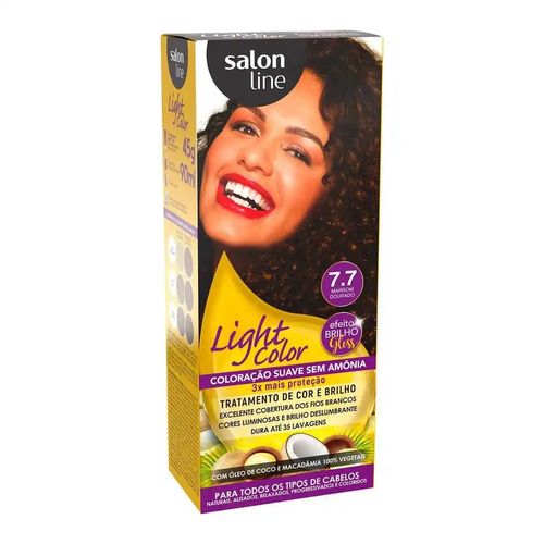 Tintura Salon Line Light Color Cor:7.7 Marrom Dourado Tintura Salon Line Light Color Cor:7.7 Marrom Dourado