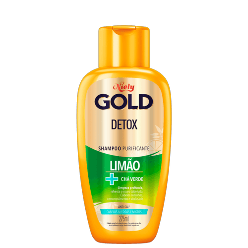 Shampoo Niely Gold Detox Limão + Chá Verde 275ml Shampoo Niely Gold Detox Limão + Chá Verde 275ml