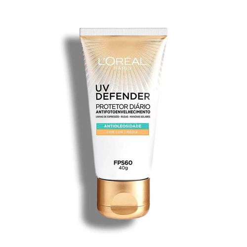 Protetor Solar Facial L'Oreal UV Defender FPS 60 Antioleosidade 40g Protetor Solar Facial L'Oreal UV Defender FPS 60 Antioleosidade 40g