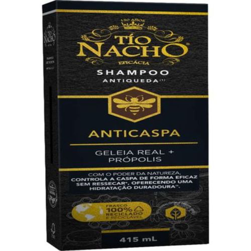 Kit com 3 Unidades de Tio Nacho Shampoo Anticaspa 415ml