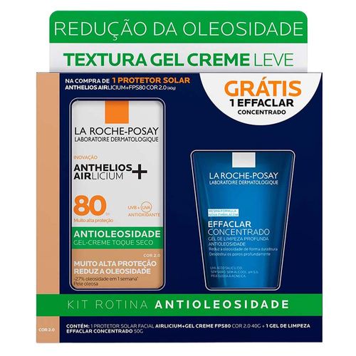 La Roche Posay Rotina Antioleosidade Kit - Protetor Solar Facial com Cor FPS80 + Gel de Limpeza Facial Kit La Roche Posay Rotina Antioleosidade Kit - Protetor Solar Facial com Cor FPS80 + Gel de Limpeza Facial Kit