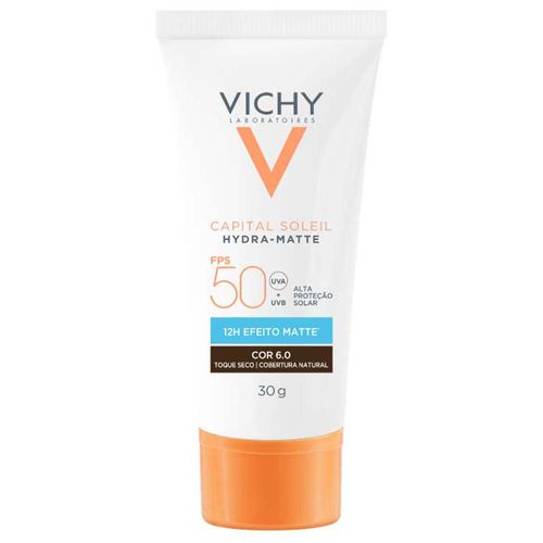 Kit com 3 Unidades de Protetor Solar Facial Vichy FPS 50 Capital Soleil Hydra-Matte Cor 6.0 30g Kit com 3 Unidades de Protetor Solar Facial Vichy FPS 50 Capital Soleil Hydra-Matte Cor 6.0 30g