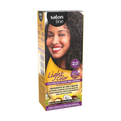 Tintura Salon Line Light Color Cor:2.0 Preto Tintura Salon Line Light Color Cor:2.0 Preto