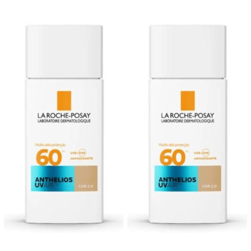 Kit com 2 Unidades de Protetor Solar Anthelios UVAir FPS60 Cor 2.0 La Roche Posay 45ml Kit com 2 Unidades de Protetor Solar Anthelios UVAir FPS60 Cor 2.0 La Roche Posay 45ml